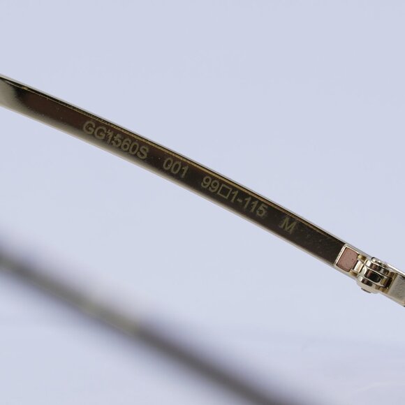 🕶️ New Gucci GG1560S 001 Sunglasses - Gold Frame, Grey Lenses - Picture 7 of 11